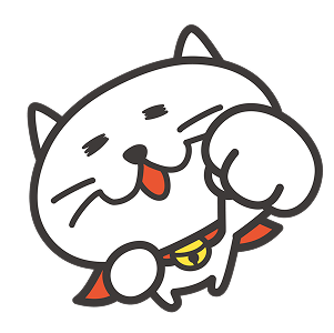 拳を突き上げるニャートラル