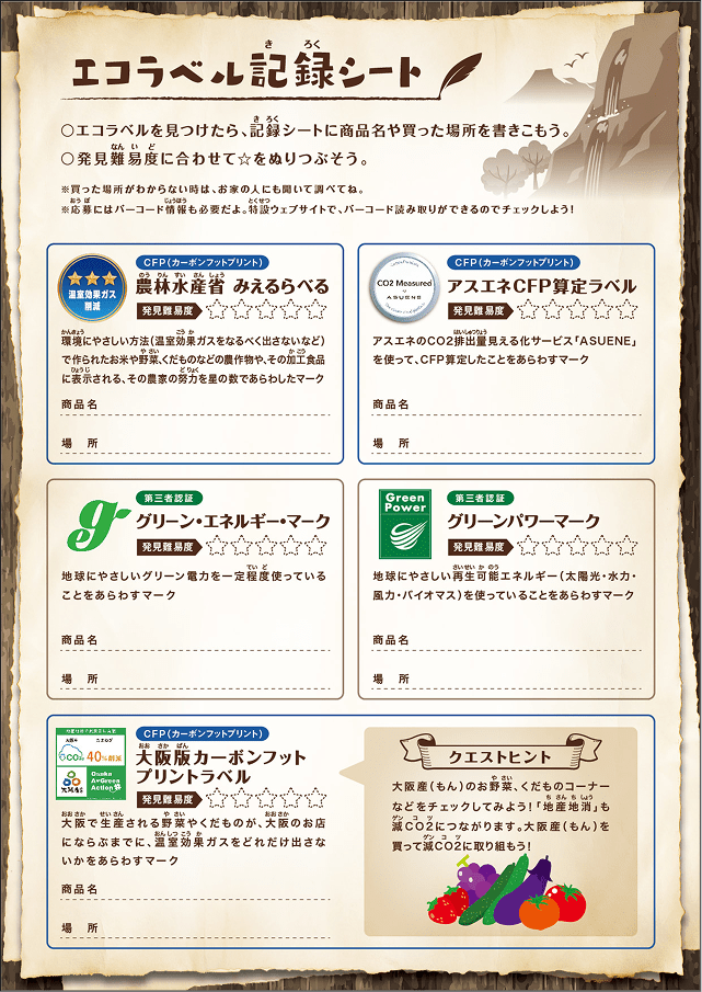 「エコラベルハンター2025」学習キットのイメージ